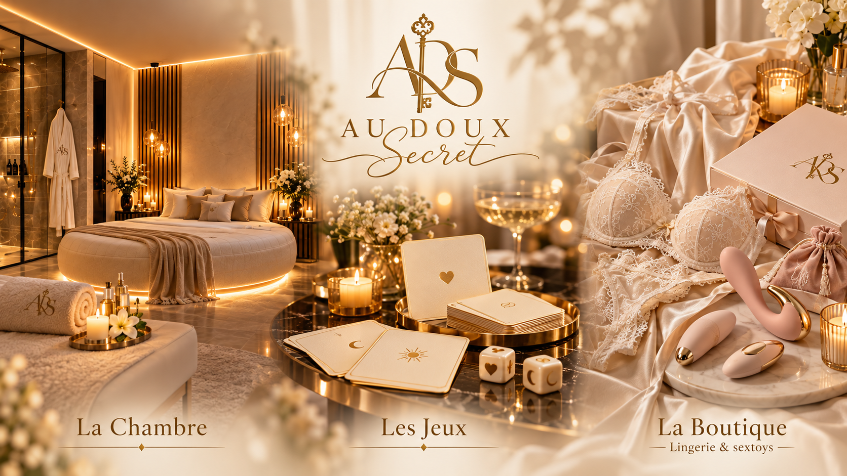 Au Doux Secret : La Chambre, Les Jeux, La Boutique — Lingerie et sextoys